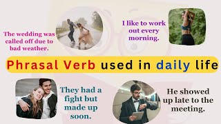 Phrasal Verb used in Daily Life English Vocabulary English Sentences [upl. by Rozele397]