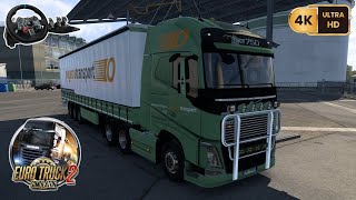 Volvo Sim Truck Driving  Euro Truck Simulator 2  Logitech g29 Gameplay  ETS2 PC Gameplay 4K Video [upl. by Stevy]