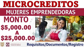 💰 MICROCREDITOS Para Mujeres EMPRENDEDORAS de 25 MIL pesos  Proceso del REGISTRO [upl. by Roswell443]