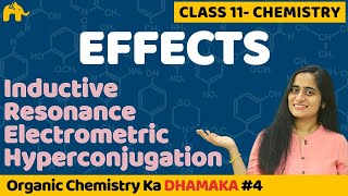 GOC Class 11  Inductive effect  Resonance  Electromeric  Hyperconjugation  CBSE NEET JEE [upl. by Donn536]