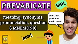 20 Prevaricate Meaning Mnemonic Pronunciation Vocabulary  Barron’s 333 CAT GRE GMAT SAT CDS SSC [upl. by Mohsen973]