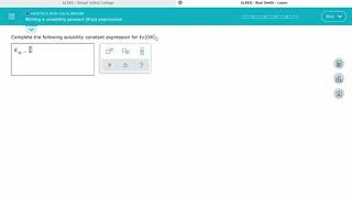 ALEKS Writing a solubility product Ksp expression [upl. by Ellenoj856]