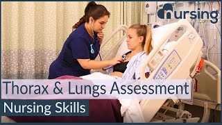 Assessing the Thorax and Lungs Nursing Skills [upl. by Berkie]