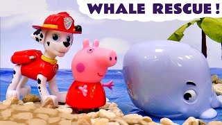 Toy Peppa Pig and George Pig Story  The Whale Rescue [upl. by Nolat]