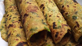 a very basic and easy methi thepla recipesoft methi paratha cooking [upl. by Airrotal151]