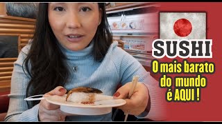 No Japão Sushi EXÓTICO e barato que vale a pena [upl. by Ellatsirhc42]