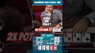 Daniel Negreanu made a call against a 2x Pot JAM 💥 poker highstakespoker [upl. by Rudolf]