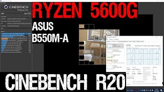 Amd Ryzen 5 5600G Cinebench R20  5600g benchmark cpu scores  Asus Prime B550MA  5600G frequency [upl. by Karp471]