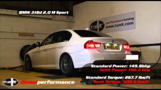 BMW 3 Series M Sport Dyno  Tunit Diesel Performance [upl. by Nomzaj175]