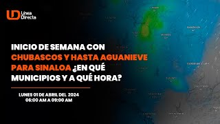 Inicio de semana con chubascos y hasta aguanieve para Sinaloa ¿en qué municipios y a qué hora [upl. by Omer]