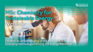 MSc Chemistry for Sustainable Energy Webinar [upl. by Marion242]