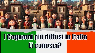 Quali sono i Cognomi più diffusi in Italia Li conosci Prova a indovinarli [upl. by Mirabelle]