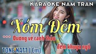 Karaoke Xóm Đêm Tone Nam  Nam Trân [upl. by Recor]