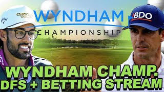 Wyndham Championship DFS  Betting Livestream GPP Strategy Outrights Prize Picks  Underdog Props [upl. by Ardnu726]