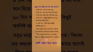 মৃত্যুর পর শরীরে কি কি ঘটে জানেন shorts viralshorts motivational islamicshorts islamicvideo [upl. by Zrike]