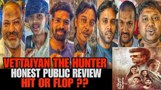 Vettaiyan the hunter Hindi audience public review First Day First Show Vettaiyan Movie review 😱😱 [upl. by Airak]