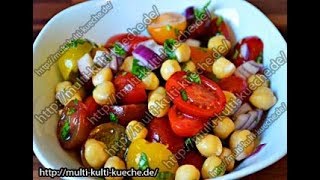 Kichererbsen Tomatensalat  multikultikuechede [upl. by Parrott211]