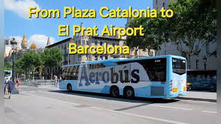 AEROBUS SERVICE TO EL PRAT AIRPORT BARCELONA [upl. by Proctor]