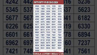 shorts KERALA LOTTERY RESULT LIVEFIFTYFIFTY bhagyakuri FF89Kerala Lottery Result Today [upl. by Puri]