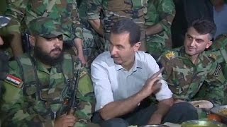 Syria Assad pays rare frontline visit [upl. by Shirley55]