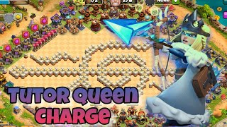 War TH 1216 Tutor Queen Charge  Clash of clans [upl. by Plume]