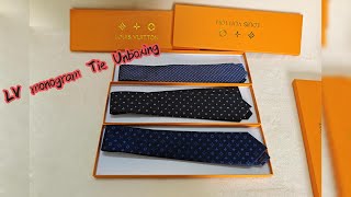 Louis vuitton classic tie close look [upl. by Osnohpla]