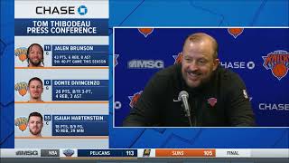 Tom Thibodeau Post Full Game Interview  New York Knicks vs Milwaukee Bucks [upl. by Scrivens]