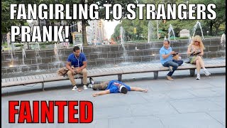 FANGIRLING TO STRANGERS PRANK fainted [upl. by Mervin]