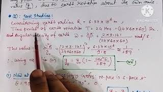 Variation in g due to earth rotation about its own axis [upl. by Dinnage702]