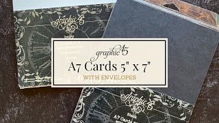 A7 Cards 5″ x 7″ with Envelopes  Ivory amp Black  Graphic 45 [upl. by Amabel]