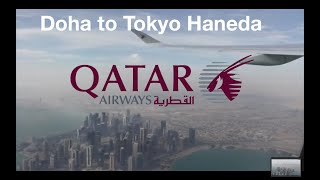 Trip Report Qatar Airways A350 economy class from Doha to Tokyo DOHHND [upl. by Ellehcyar]