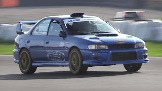 Subaru Impreza GC8 Sound on track w LOUD Turbo Screamer Pipe [upl. by Davilman]