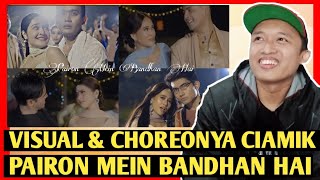 Visual amp Choreonya ciamik  parodi India PAIRON MEIN BANDHAN HAI by MARBELLA QUEEN  REACTION [upl. by Settle516]