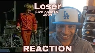 Beck quotLoserquot Live on MTV 1994 REACTION [upl. by Vada]