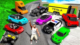 Collecting EVERY TESLA CAR in GTA 5 [upl. by Norad554]