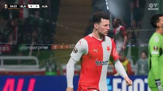 Gameplay FC 24  Slavia Prague  AFC Ajax  Europa League  20242025 [upl. by Nelle244]