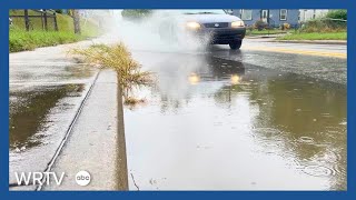 Rain floods Indy streets [upl. by Skerl]