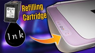 Ink Refilling 682 Cartridge 🔥  Detailed Video  HP Deskjet Ink Efficient 2335  HINDI Devins [upl. by Nolasba]