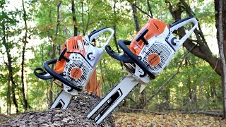 STIHL MS 500i and MS 462 Noodle clearing capability [upl. by Weatherby810]