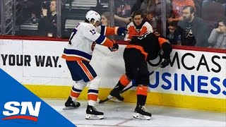 Matt Martin Delivers Brutal Hit To Sean Couturier That Goes Uncalled [upl. by Vernita]