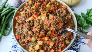 Receta secreta Picadillo de carne molida con vegetales [upl. by Aehsel423]