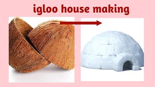 Igloo house makingigloo making school projecthow to make igloo for school project✨ [upl. by Jowett]