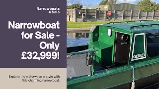 For Sale Springer Narrowboat 30ft refitted 2023 with mooring [upl. by Atteiluj]