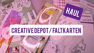 Haul FaltkartenCreative Depot haul diy basteln shopping [upl. by Alvinia]