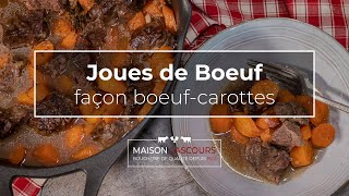 Joues de Bœuf façon bœuf carottes  Recette [upl. by Aetnahc571]