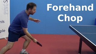 Forehand Chop  Table Tennis  PingSkills [upl. by Leanatan]