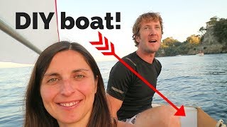 How we Built an 8 Foot Tender Which Folds to 4 Inches Wide  ⛵ Sailing Britaly ⛵ [upl. by Heyman]