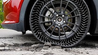 Michelin Airless Tire UPTIS  Unique PunctureProof Tire System [upl. by Harbard]