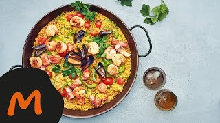 Paella vom Grill  Migusto Rezept [upl. by Wei528]