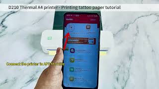 Tutorial for D210 A4 thermal printer tattoo paper [upl. by Astraea]